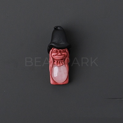 Natural Rose Quartz Pendants PW-WG69385-16-1