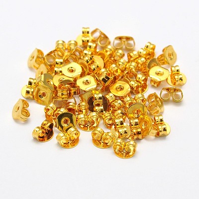 Brass Ear Nuts KK-M163-02G-NR-1