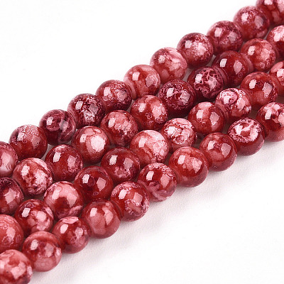 Baking Paint Glass Beads Strands DGLA-N003-4mm-A02-1