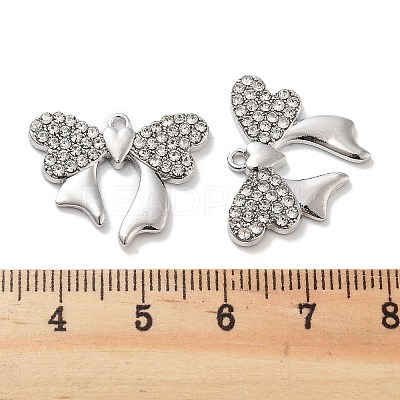 Rack Plating Alloy Rhinestone Pendants PALLOY-F311-04P-1