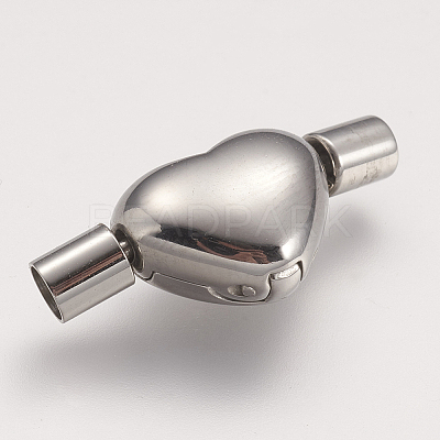Tarnish Resistant 304 Stainless Steel European Clasps with Cord Ends STAS-F083-C-09P-1