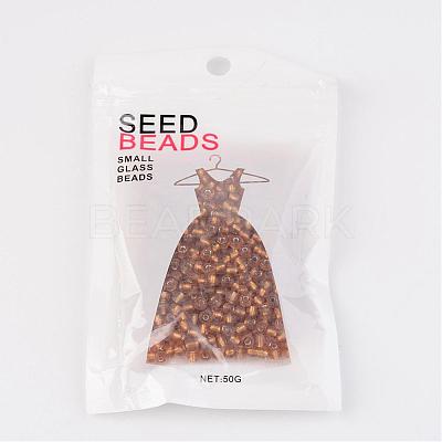 6/0 Round Silver Lined Round Hole Glass Seed Beads X-SEED-A005-4mm-22C-1