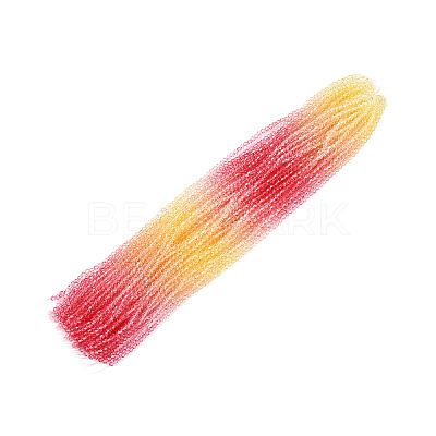 Gradient Color Baking Paint Glass Bead Strands DGLA-A039-T2mm-A02-1