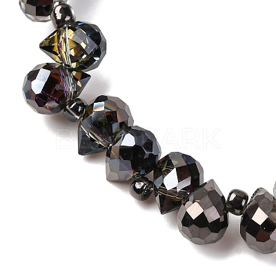 Transparent Electroplate Glass Beads Strands EGLA-F152A-FR07-1