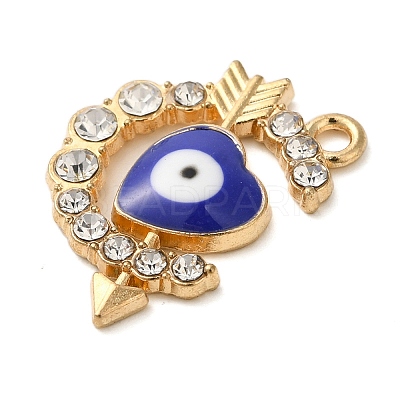 Alloy Enamel Rhinestone Glass Pendants X1-ENAM-U003-02G-04-1