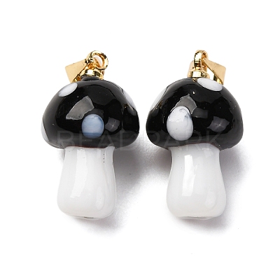 Handmade Lampwork Pendants LAMP-S069-08G-06-1