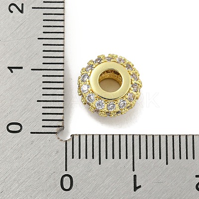 Rack Rack Plating Brass Micro Pave Cubic Zirconia Beads KK-B091-03-1