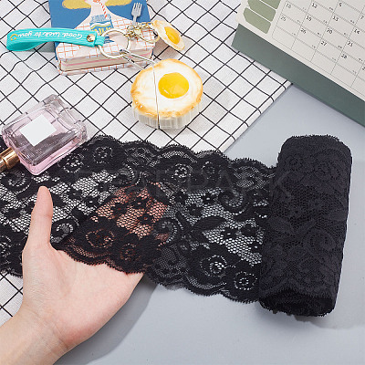 Elastic Lace Trim OCOR-WH0057-10B-1