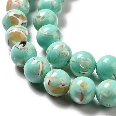 Synthetic Turquoise and Sea Shell Assembled Beads Strands X-G-D482-01A-08-1