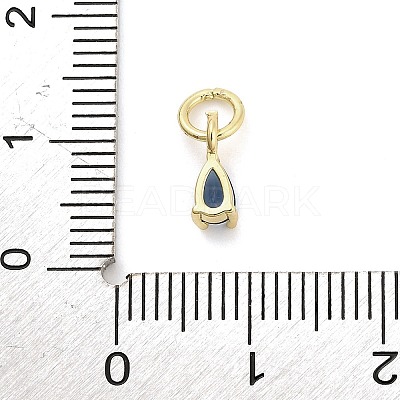 Brass Micro Pave Cubic Zirconia Charms KK-H527-13G-02-1