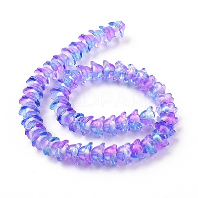 Transparent Glass Beads Strands LAMP-H061-01B-1