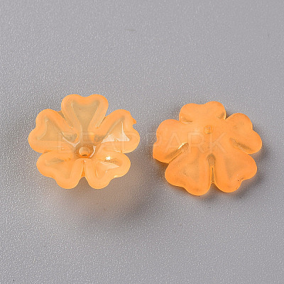 Transparent Frosted Acrylic Bead Caps MACR-S371-04A-724-1
