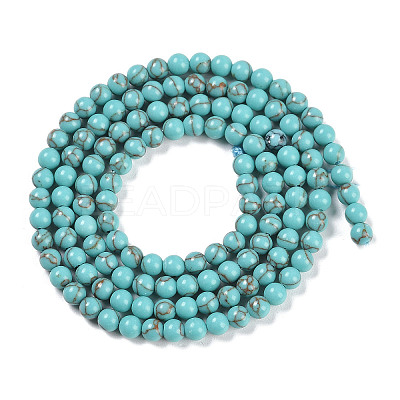 Synthetic Turquoise Beads Strands G-U004-02P-1