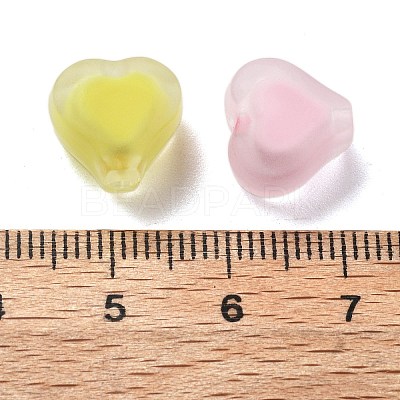 Frosted Transparent Acrylic Beads OACR-A032-22-1