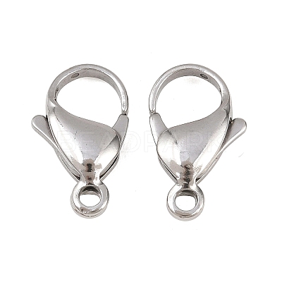 Tarnish Resistant 304 Stainless Steel Lobster Claw Clasps STAS-G035-H-1
