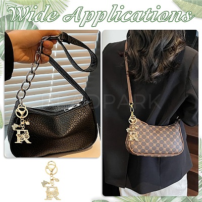 Alloy Rhinestone & Iron Keychain KEYC-YW00279-03-1