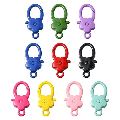 10Pcs Spray Painted Alloy Lobster Claw Clasps FIND-YW0001-58-1