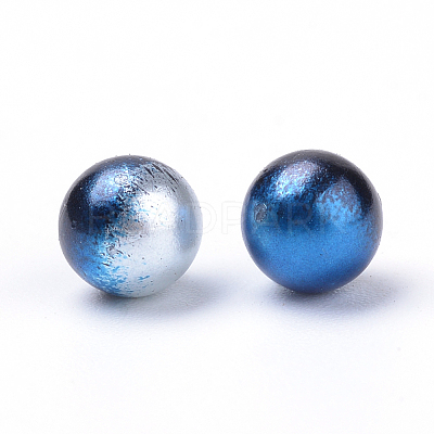 Rainbow Acrylic Imitation Pearl Beads OACR-R065-10mm-A11-1