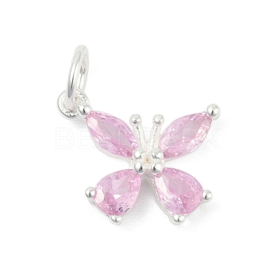 925 Sterling Silver Micro Pave Cubic Zirconia Pendants STER-Q002-03B-1