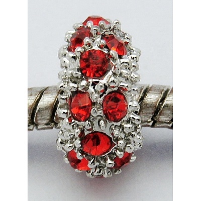Alloy Rhinestone European Beads X-CPDL-H998-14-1