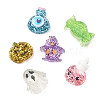 Halloween Transparent Resin Cabochons RE-CBA1EFB-01-1