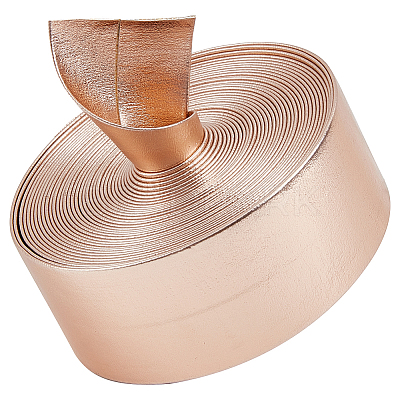 5M Flat Imitation Leather Cord LC-GF0001-02G-03-1
