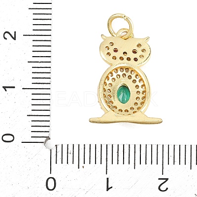 Brass Micro Pave Cubic Zirconia Pendants KK-F938-34G-03-1