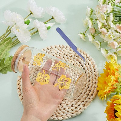 Nickel Metal Waterproof Self-Adhesive Picture Stickers DIY-WH20016-053-1