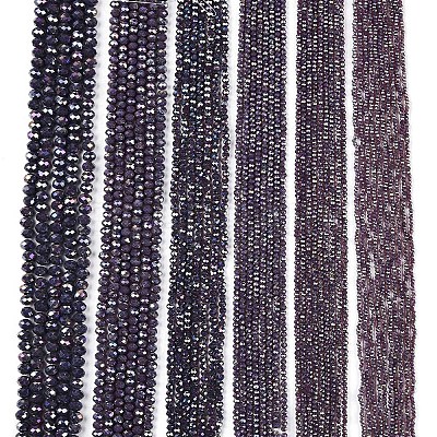 Electroplate Glass Beads Strands EGLA-A044-P4mm-B11-1