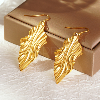 Elegant 304 Stainless Steel Geometric Dangle Earrings For Daily Wear By Women PF0498-1
