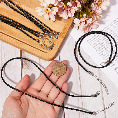 30Pcs Trendy Braided Imitation Leather Necklace Making NJEW-SC0001-31-1