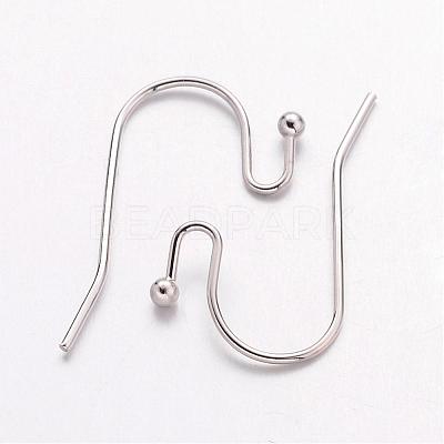 Platinum Color Brass Hook Ear Wire X-J0JQN062-1