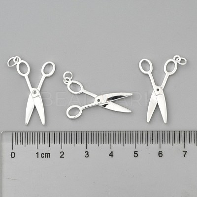 Brass Scissor Pendants KK-BB11623-1