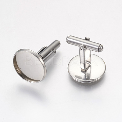 Tarnish Resistant 304 Stainless Steel Cuffinks STAS-G187-23P-16mm-1