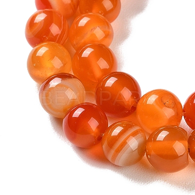 Natural Striped Agate/Banded Agate Beads Strands G-Z060-A01-B17-1