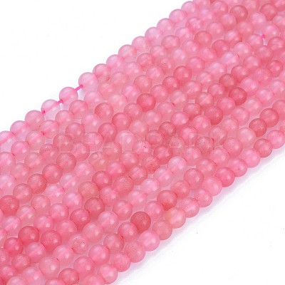 Natural Rose Quartz Beads Strands X-G-F591-04-6mm-1