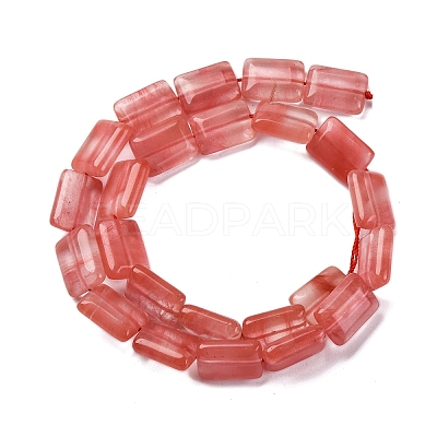 Cherry Quartz Glass Beads Strands G-L605-E02-01-1