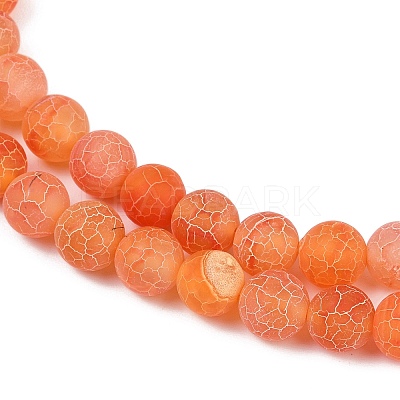 Natural Weathered Agate Beads Strands G-L534-07-10mm-1