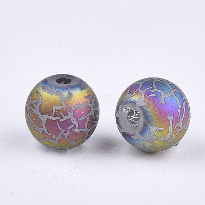 Electroplate Glass Beads EGLA-S178-03E-1
