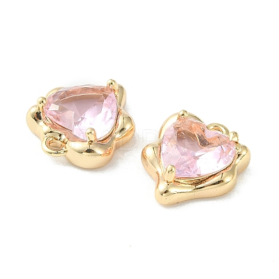 Brass Micro Pave Cubic Zirconia Charms LS-KK-L208-06G-02-1