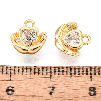 Brass Pave Cubic Zirconia Charms KK-N263-100G-1