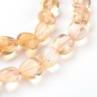 Natural Citrine Beads Strands X-G-F575-12-1