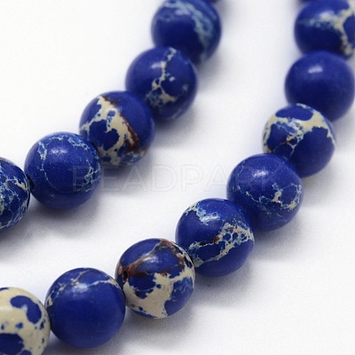 Synthetic Imperial Jasper Beads Strands G-I199-35-8mm-H-1