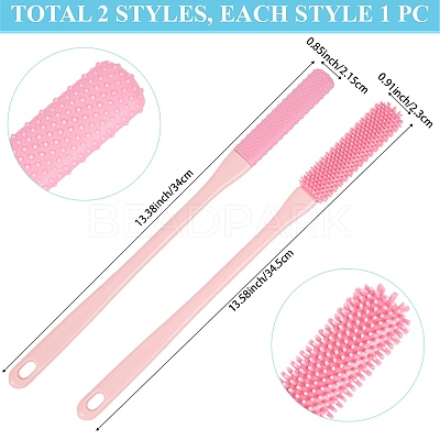 2Pcs PP Plastic Clean Brushes AJEW-CN0004-14A-1