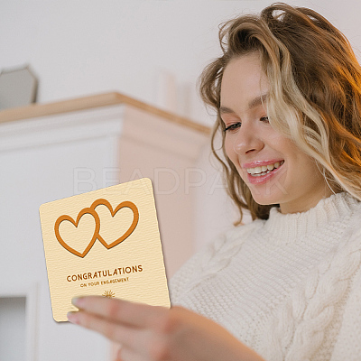 Wooden Commemorative Cards WOOD-WH0040-005-1