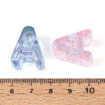 UV Plating Transparent Acrylic European Beads OACR-M027-02A-1