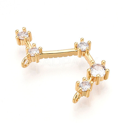 Brass Micro Pave Cubic Zirconia Pendants KK-N261-120F-G-1