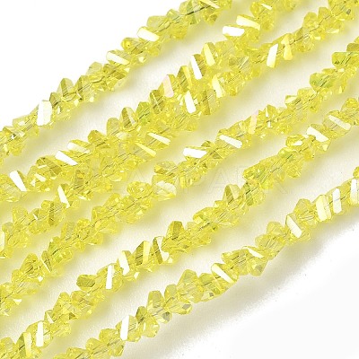 Electroplate Transparent Glass Beads Strands EGLA-P061-04C-AB01-1