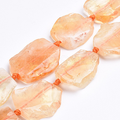 Natural Citrine Beads Strands G-S268-07-1