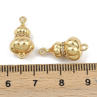 Brass Micro Pave Cubic Zirconia Screw Clasps KK-C136-03G-1